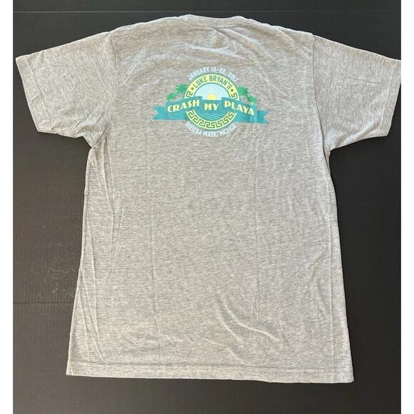 LUKE BRYAN Official Crash My Playa Riviera Cancun MX Gray T-Shirt Large‎ - Picture 3 of 8